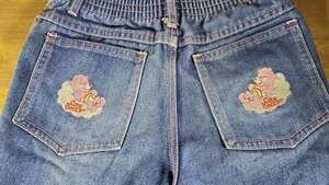 Vintage 1983 Care Bears Dobie Embroidered Denim Jeans Size 6X